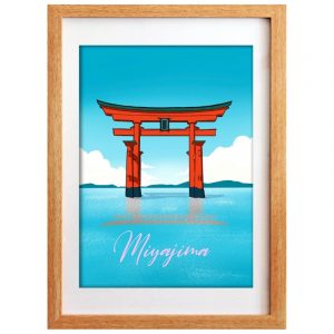 Japansk plakat Miyajima