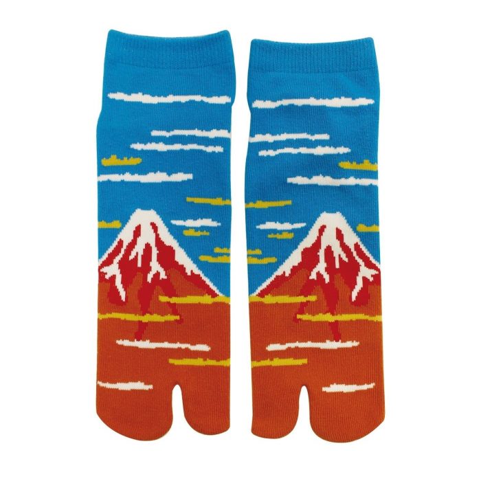 Red Tabi Fuji Socks