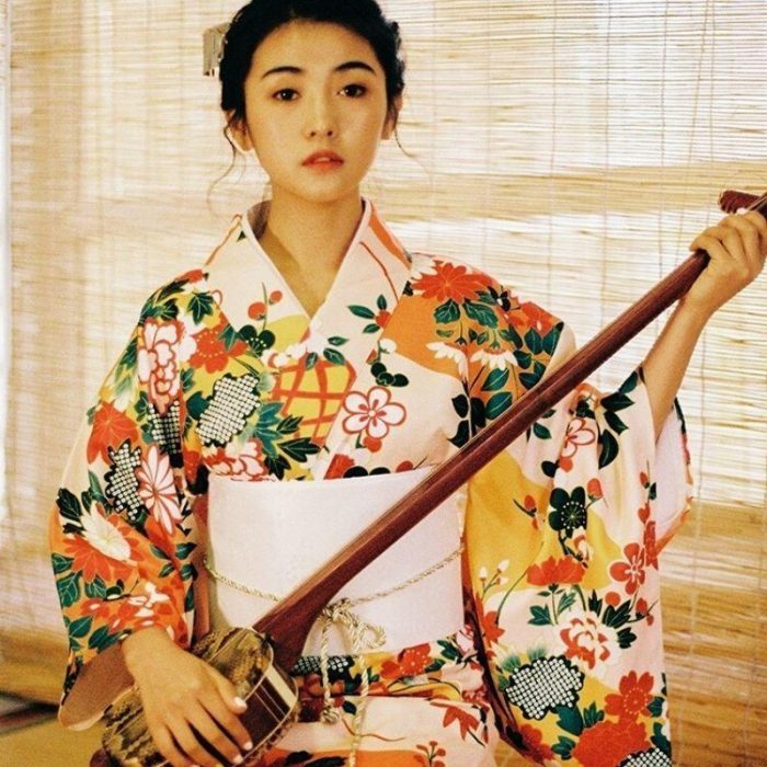 Japansk Kimono Woman - Matsuri