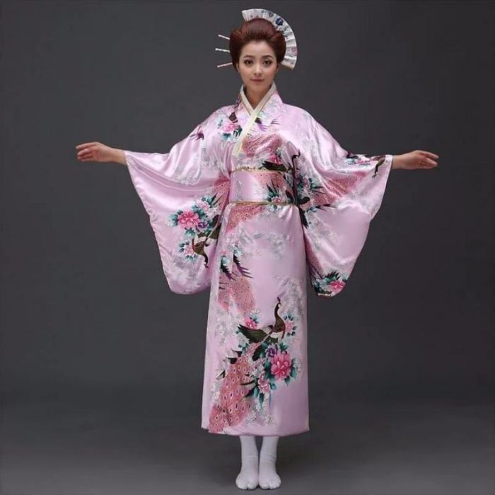 Fleuri Japanese Kimono - Pinku