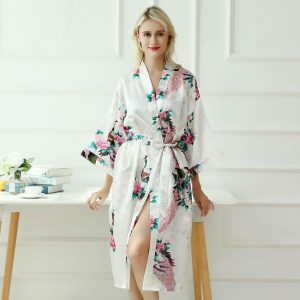 Kvinders pyjama kimono hvid