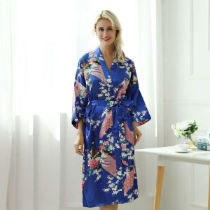 Kvinders pyjama kimono - blå