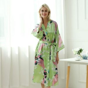 Kvinders pyjamas kimono - grøn