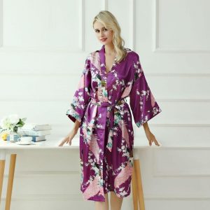 Kvinders pyjama kimono - lilla