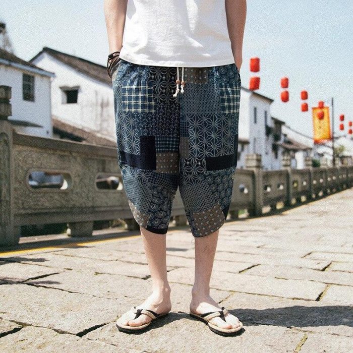 Japansk Baggy Pants Man - Asanoha