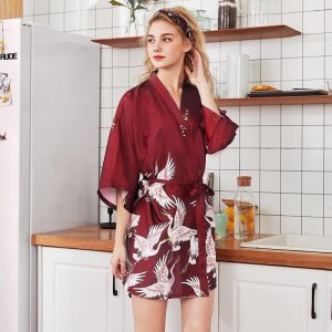 Bordeaux kvinde kimono pyjamas