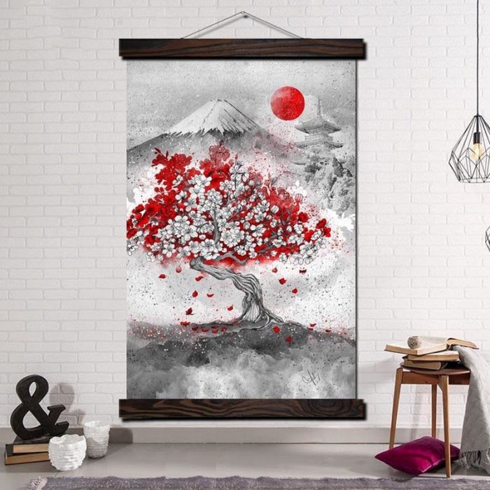 Japansk maleri Sakura