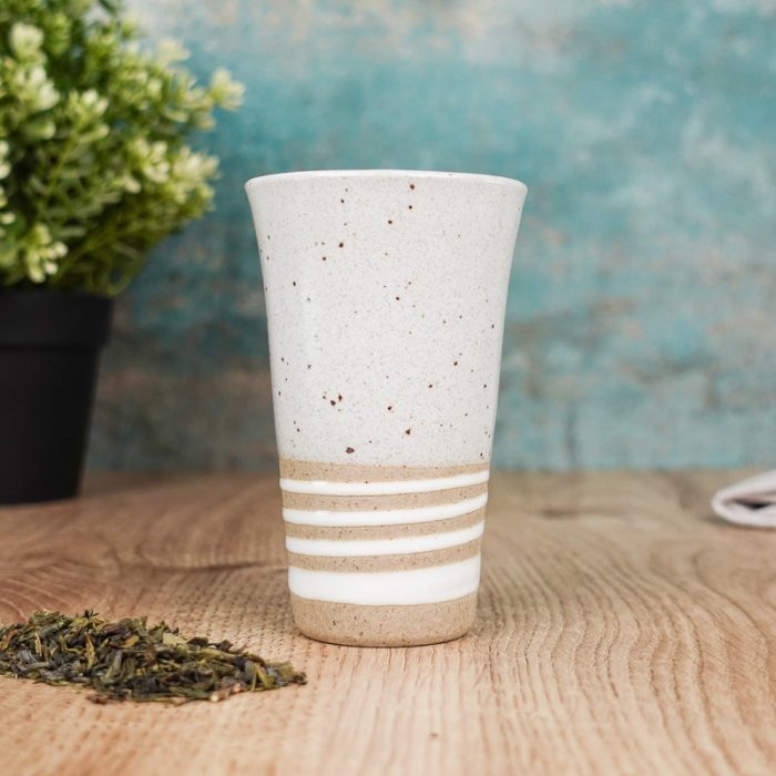 Japansk hvid terracotta cup