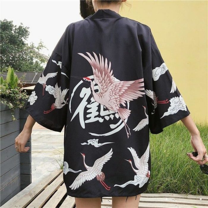 Kvinders kimono -trykte jakke