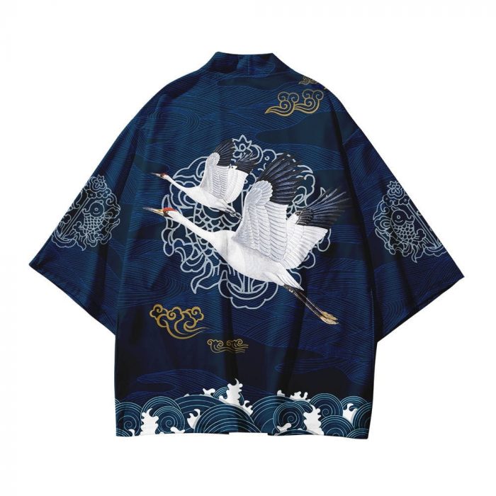 Midnat blå kimono jakke