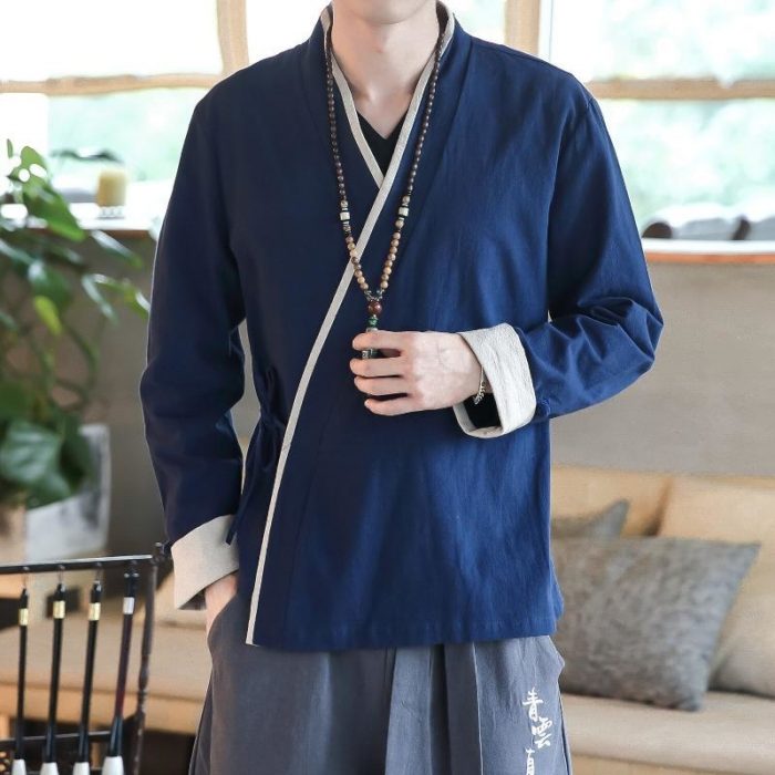 Mænd cardigan kimono jakke