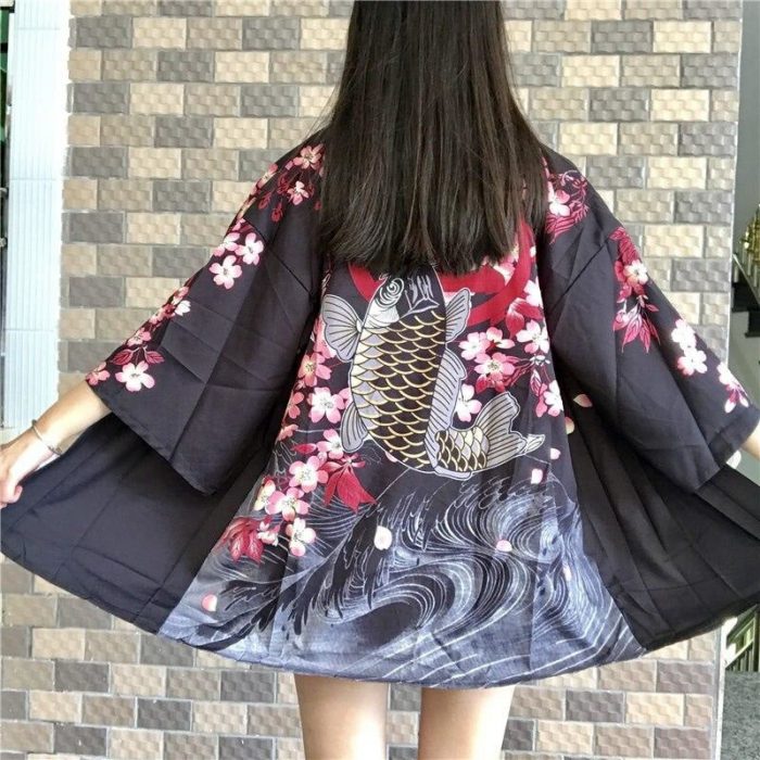 Koï Carp Woman Kimono jakke