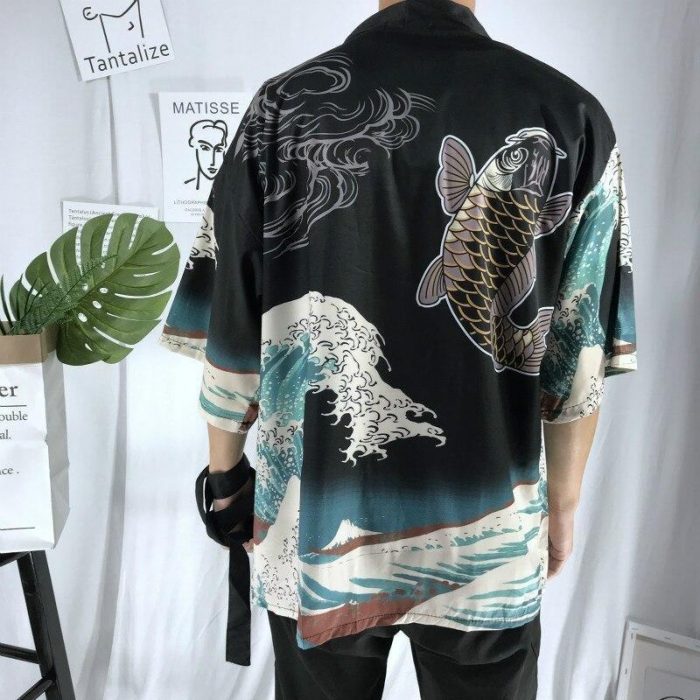 Koï Carp Men's Kimono Jacket