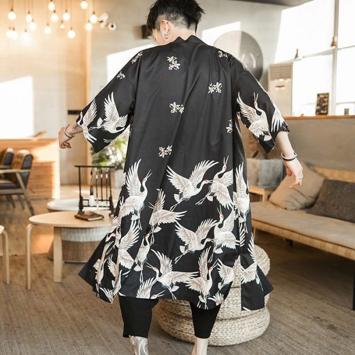 Lang mand kimono jakke