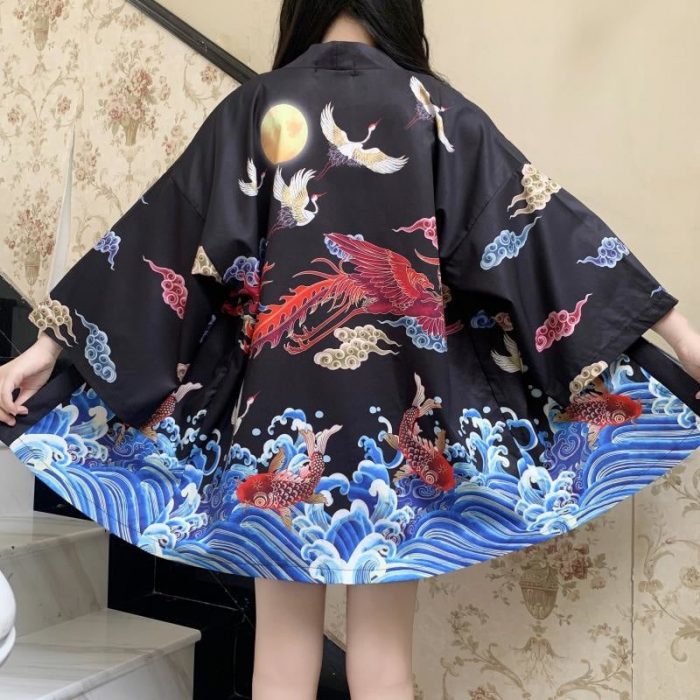 Kvinders Phoenix Kimono -jakke