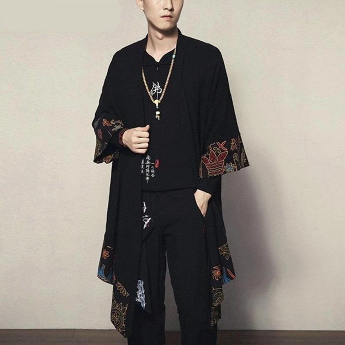Long Kimono Men's Jacket - Natsu